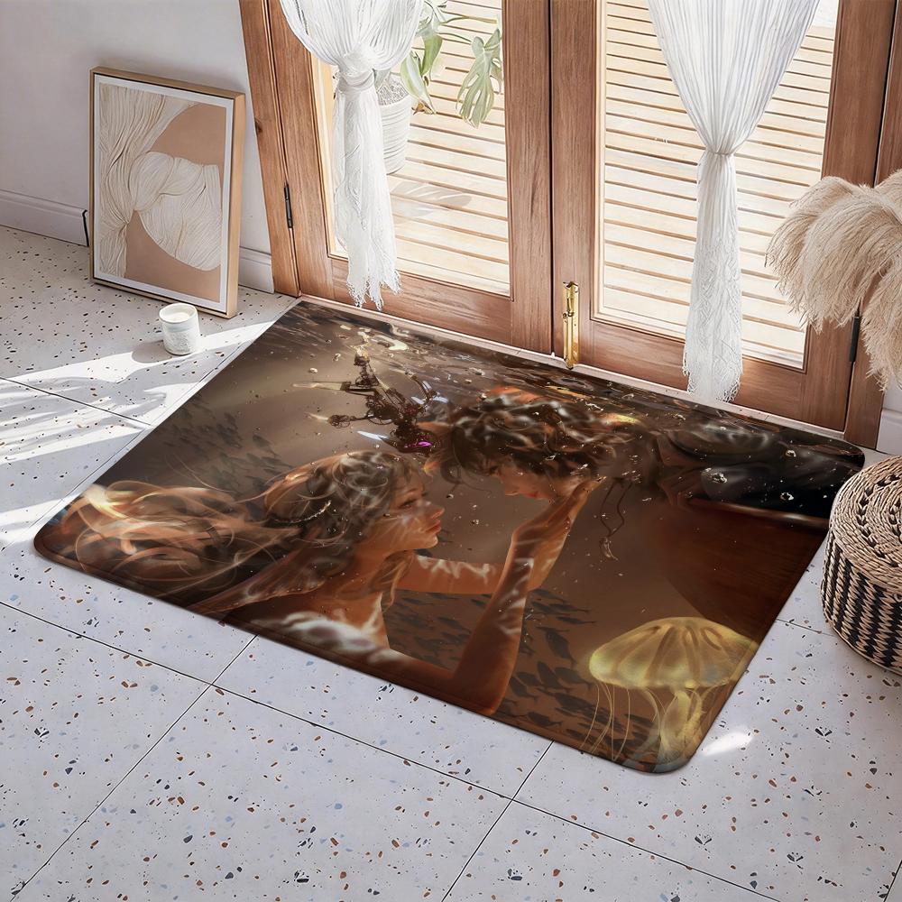Anime G Ghost Blade Floor Mat Eco  Flannel Doormat Non Slip Odorless Indoor Floor Rug Soft Short Plush Home Mat