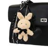Plush Bunny Pendant, Leather Love Bag Pendant, Cartoon Doll, High-end Cute Keychain.