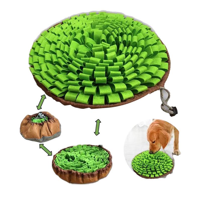 Pet Snuffle Mat: Felt Slow Feeder & Foraging Puzzle for Dogs - Anti-Choke, Boredom Relief, IQ Training Blanket