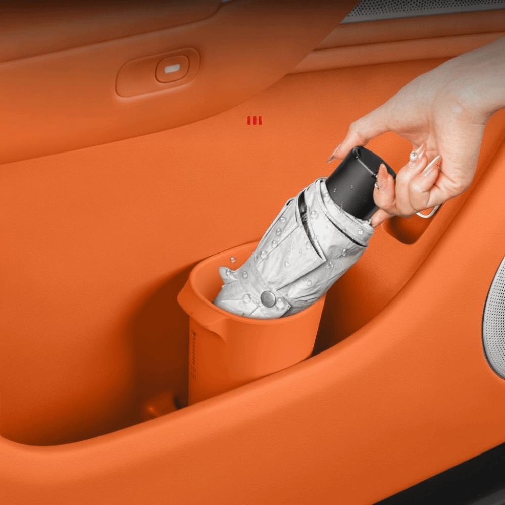 Silicone Car Cup Holder Anti-Slip Design Trash Bin Organizer  Car Interior Accessories