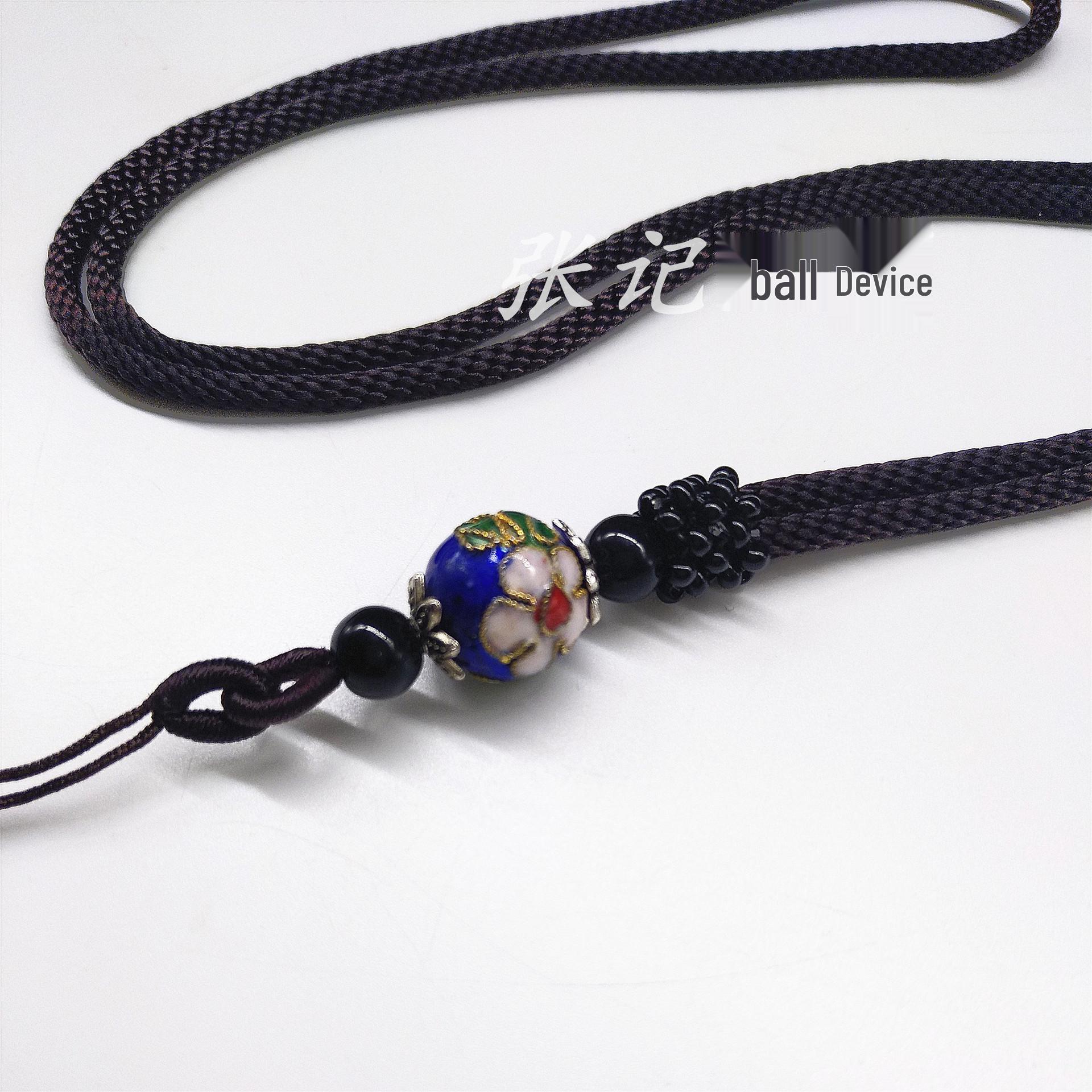 Cloisonné Jade Pendant Lanyard Necklace Rope for Men & Women - Ethnic Style Sweater Chain Beads Cloisonné