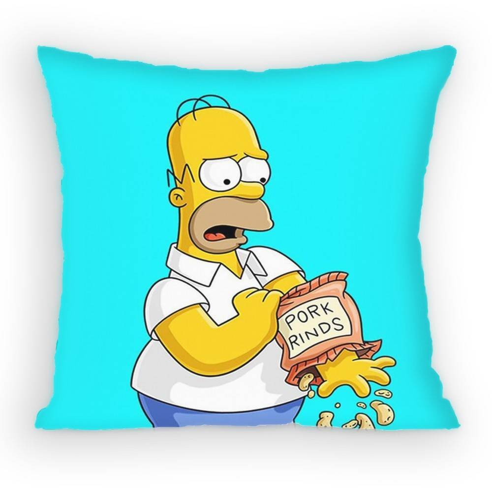 Cartoon The SSimpsons Anime Pillow Case Sofa Living Room Bedroom Headboard Backrest Cushion Square Cushion Nap Time