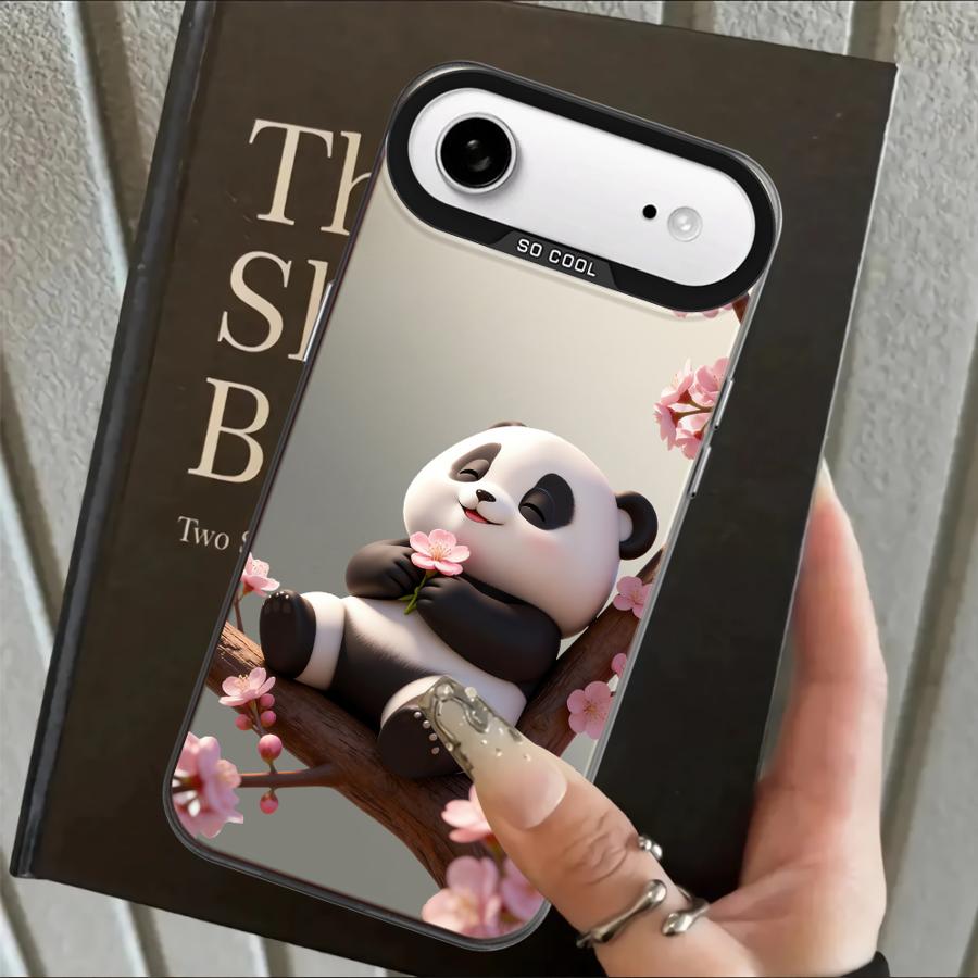 Chubby Panda Back Phone Cover Case for iPhone 17 Pro Max 11 XS 13 Pro XR 12 Air 15 Plus 16 14