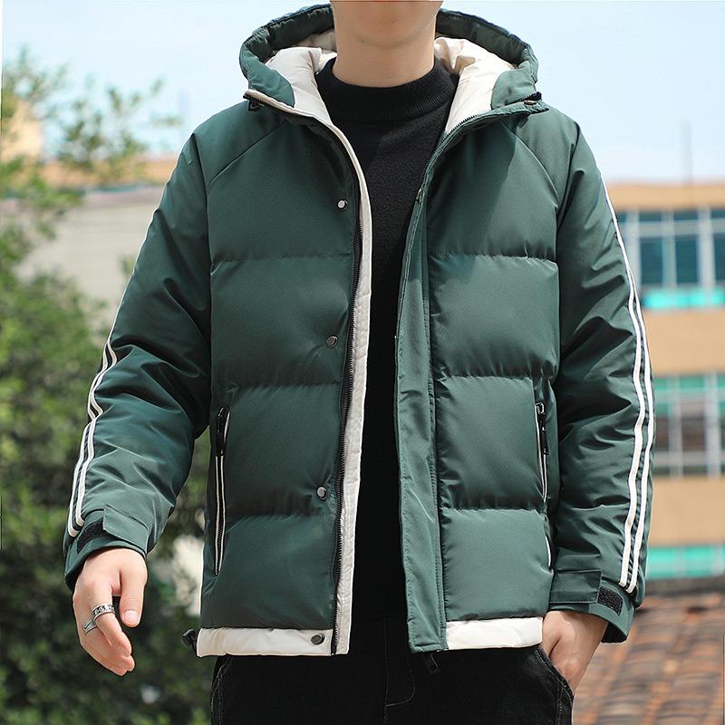 New Down Cotton-padded Clothes Thickened Winter Clothes Two Bars Cotton-padded Clothes Men's Jackets Cotton-padded Jackets Men's