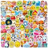 100 Small Size Cartoon Animal Food Stickers Ins Wind Hand Account Stickers Suitcase Decoration Stickers
