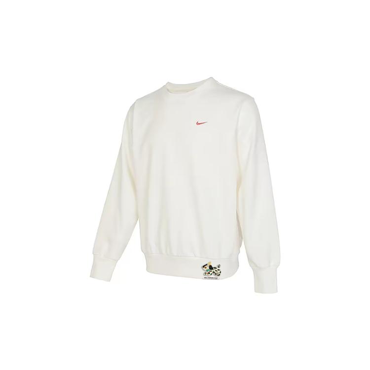 Nike Casual Cute Pet Logo Embroidered Sports Warm Crew Neck Long Sleeve Sweatshirt Men Sweatshirt White HF1115-100(TEAM702-BAYBAY-DOG)