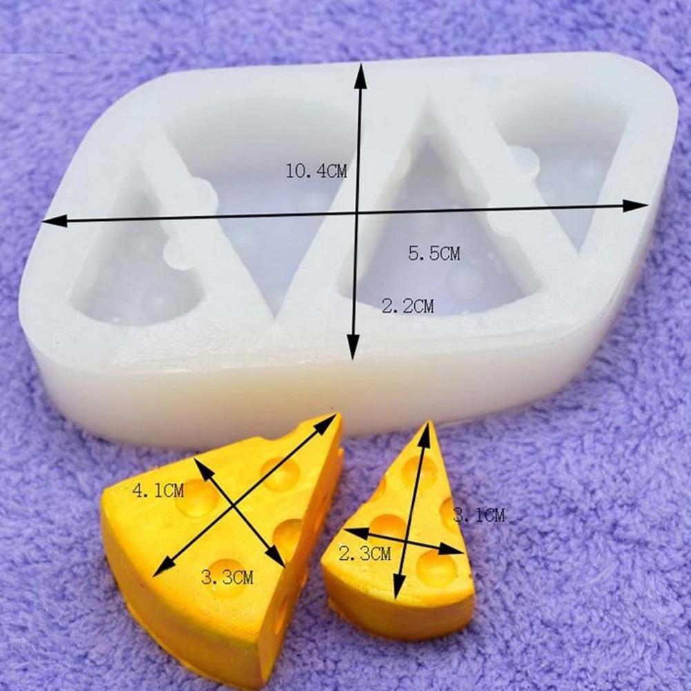 4 Cavity Baking Mold Cheese Shape Silicone Cake Mousse Candle Mould Food-grade Diy Mold Kitchen Baking Tools