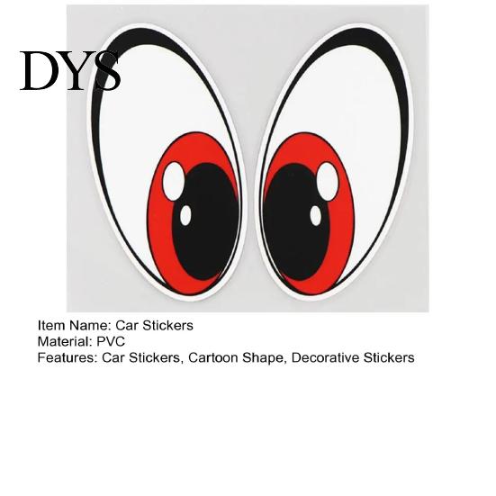 Weatherproof Car Decals Stickers Red Eye Shape Waterproof Scratch-Resistant Multi-surface Self-Adhesive for Cars Electric Luggage Scratch-resistant