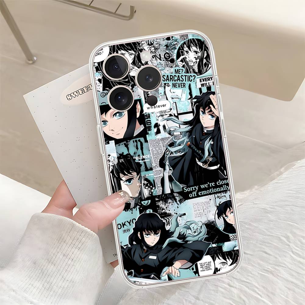 Cute T-Tokitos M-Muichiros Phone Case For Iphone17 16 15 11 13 14 Pro Max 7 8 Plus X Xr Xs Max Se2020 12mini Transparent Cov