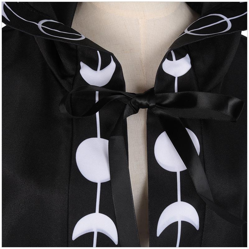 Halloween Medieval Grim Reaper Robe: Hooded Cape Costume for Children & Adults