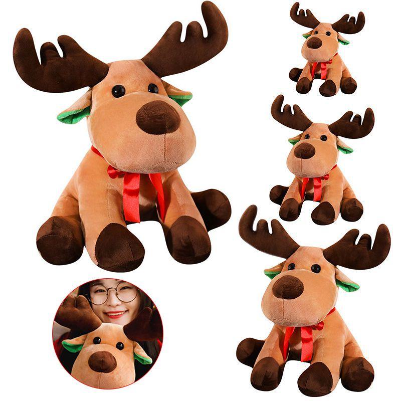 Adorable Christmas Elk Plush Toy Soft And Cuddly Deer Plushie Doll For Festive Decor