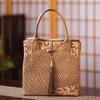 3 Stück Universelle Rattan-Handwerkskunst Teekuchen Geschenkboxen Traditionell Retro Knopf Feuchtigkeitsbeständige Stofftasche Pu Erh Teekuchen Verpackungsbox