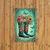 Vintage Cowboy Boots Metal Wall Art 8x12 Inch Rustic Home Decor Tin Sign