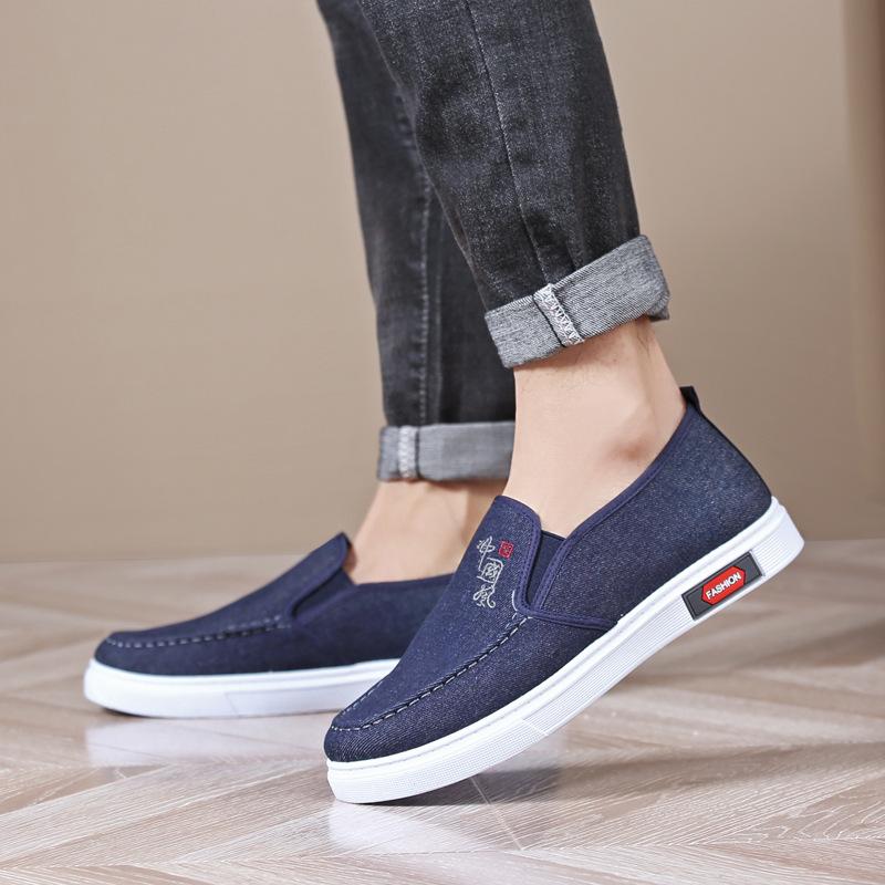 Men's Shoes Spring Breathable Casual Cloth Shoes One Pedal Non-slip Wear-resistant Shoes