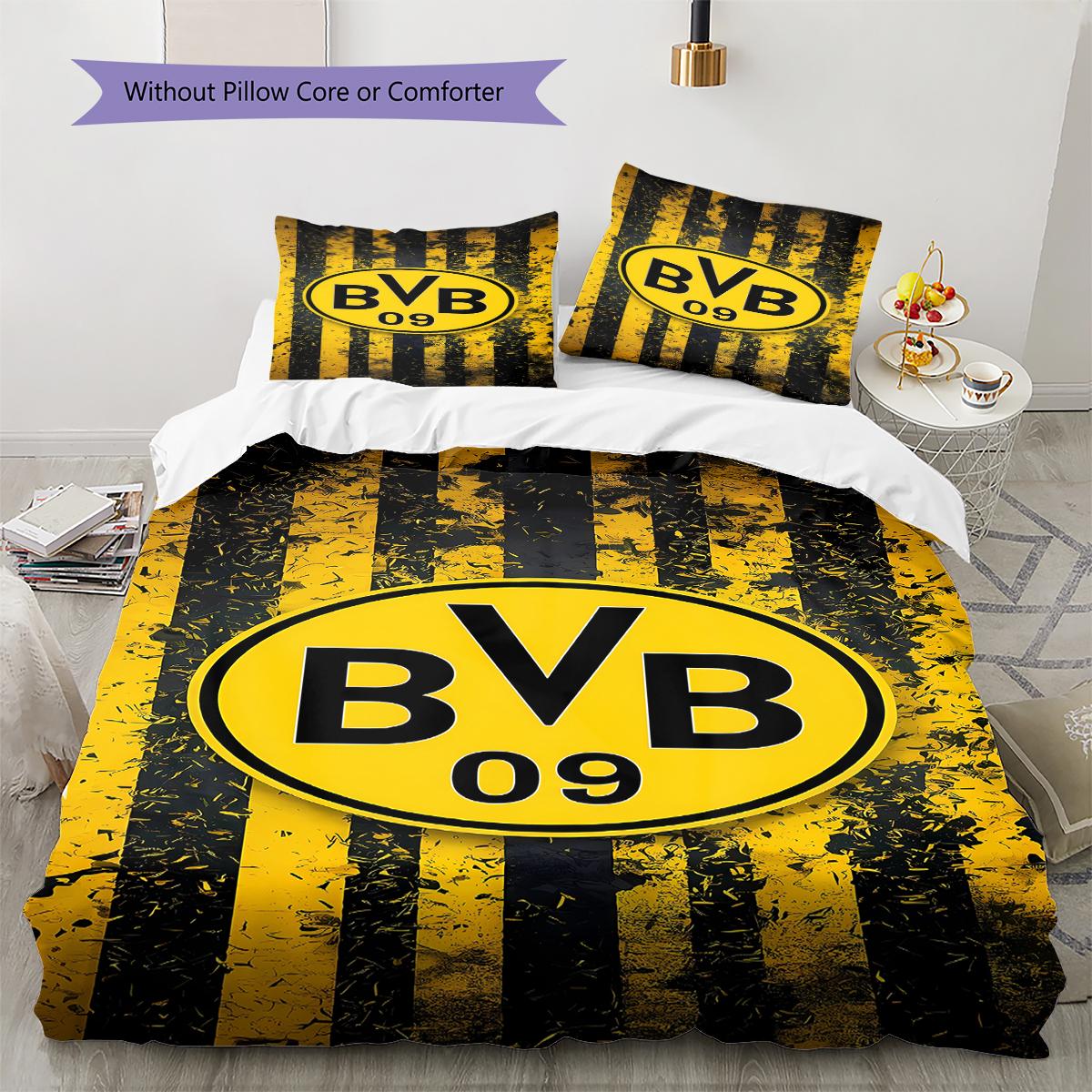 

BVB Pattern Bedding,Quilt Set Quilt Cover Pillowcase Home Birthday Gift (1 * duvet cover + 2 * pillowcase, without core) 200x220cm