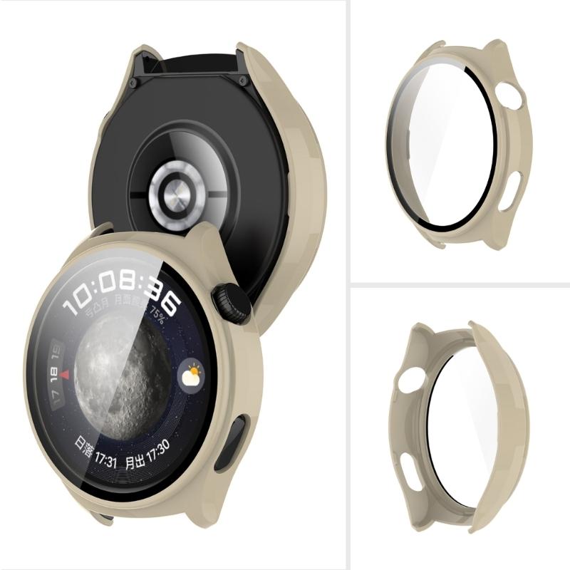 Screen Protector Case Full Coverage PC Protective Cover Washable Bumper Shells Skin for Watch 4 Smartwatch Replacement