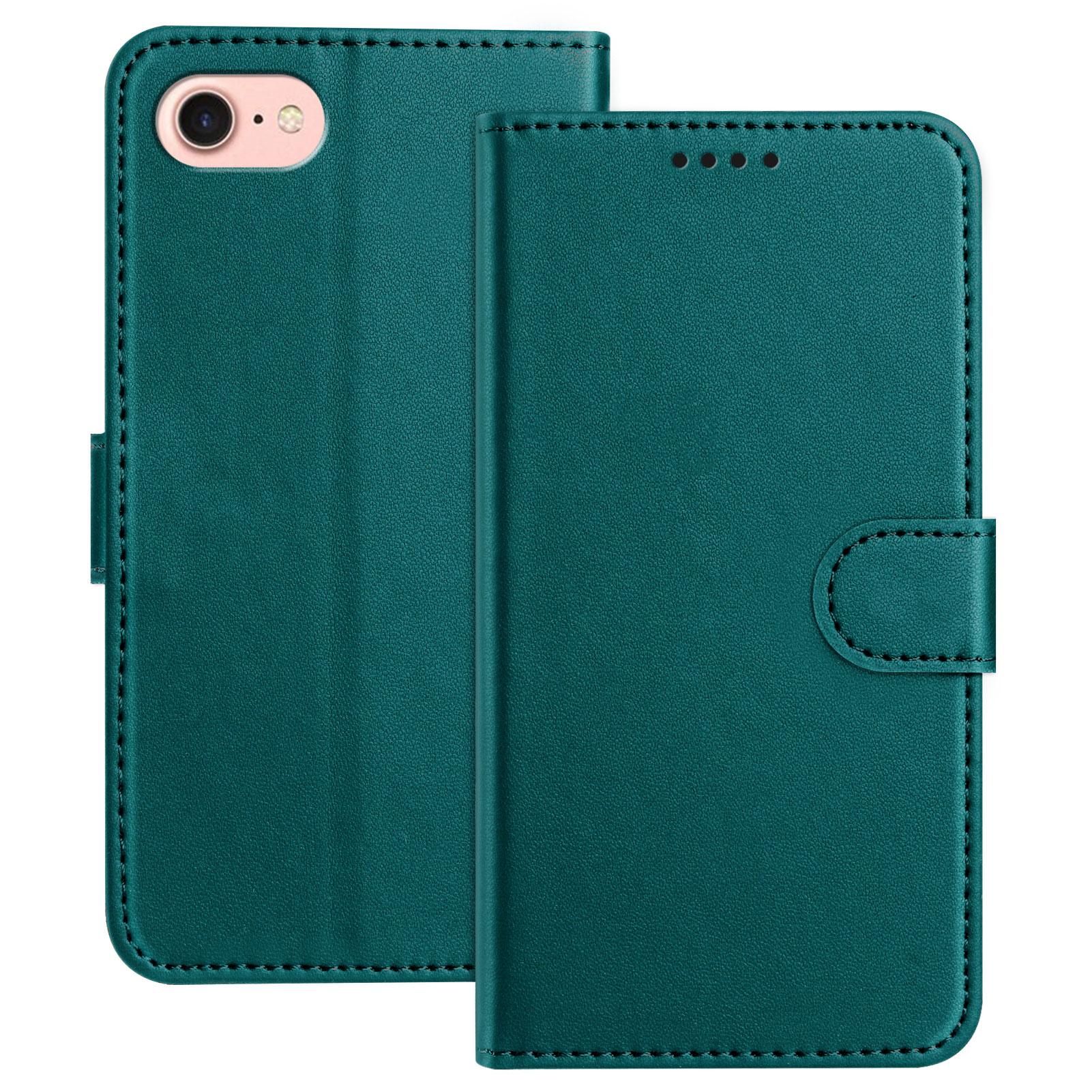 

For iPhone SE (2022)/iPhone 6 4.7-inch/iPhone 6s 4.7-inch/iPhone 7 4.7 inch/iPhone 8 4.7 inch/iPhone SE (2020) Leather Case Green