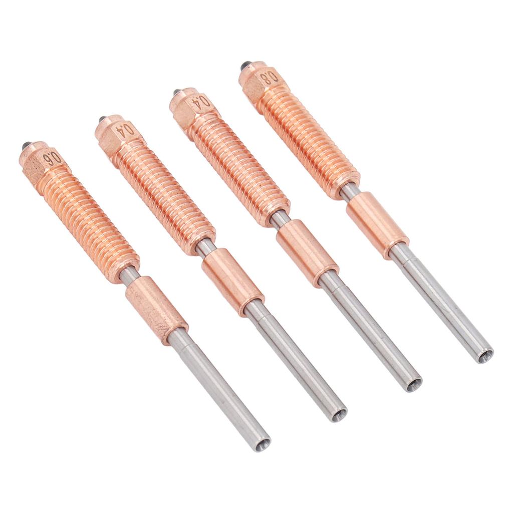 4 Stück Integrierte Druckdüsen 0,4 mm 0,6 mm 0,8 mm Ganzmetall Heatbreak Düsenersatz für Ender