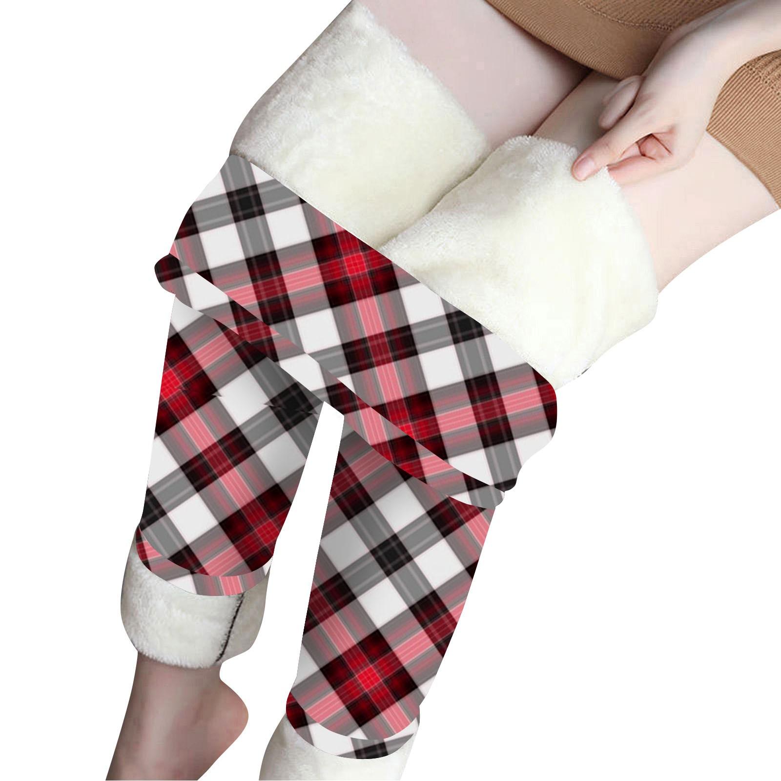 

Женские бархатные теплые эластичные леггинсы с рождественским принтом и хлопковыми брюками с высокой талией XXL