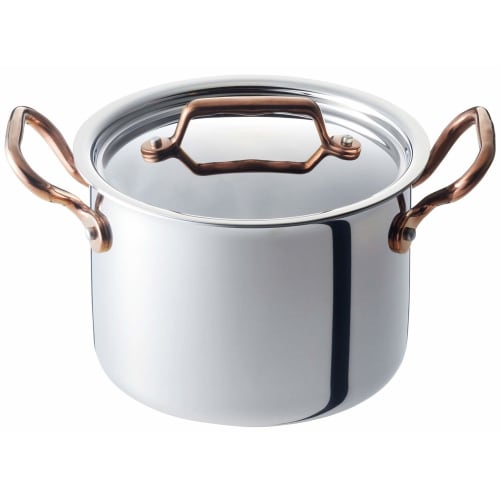 Vita Craft Induction Cookware Compatible Deep Pot, 16cm, Rose Gold, Dear 3954