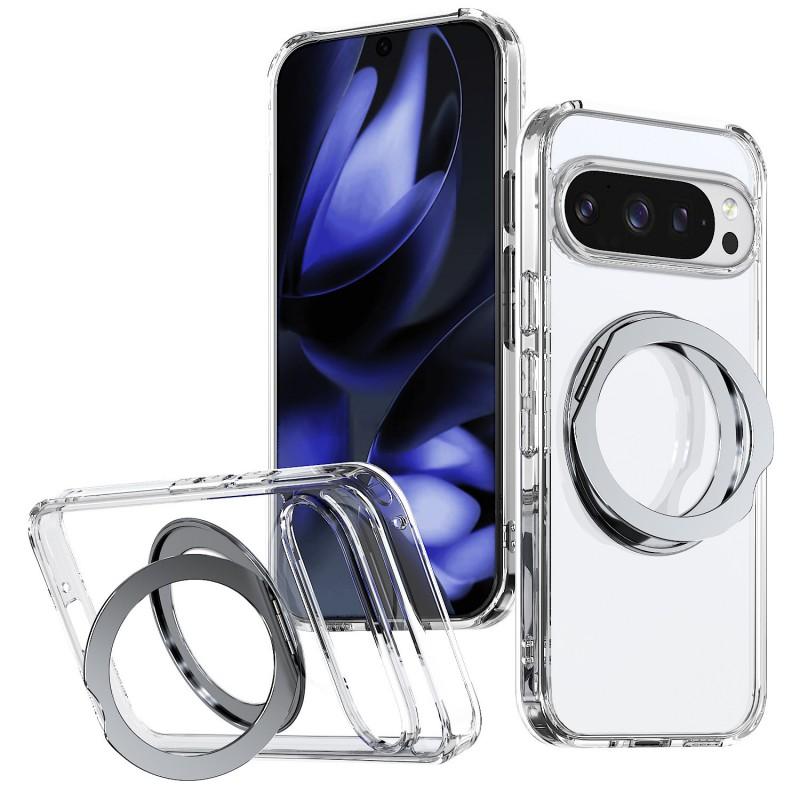 Transparent Magnetic Phone Case With Kickstand Google Pixel 10a 9a 9 Pro 10 11 XL - Acrylic Tri-Layer
