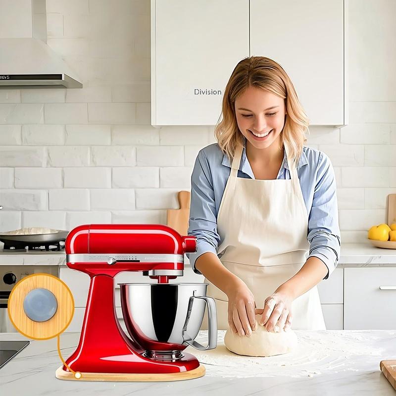 Eğik Başlı Stand Mikser Cihazı İçin Bambu Mikser Kaydırıcısı Kaydırma Mat Pedi Kitchen Aid Mikser Aksesuarları