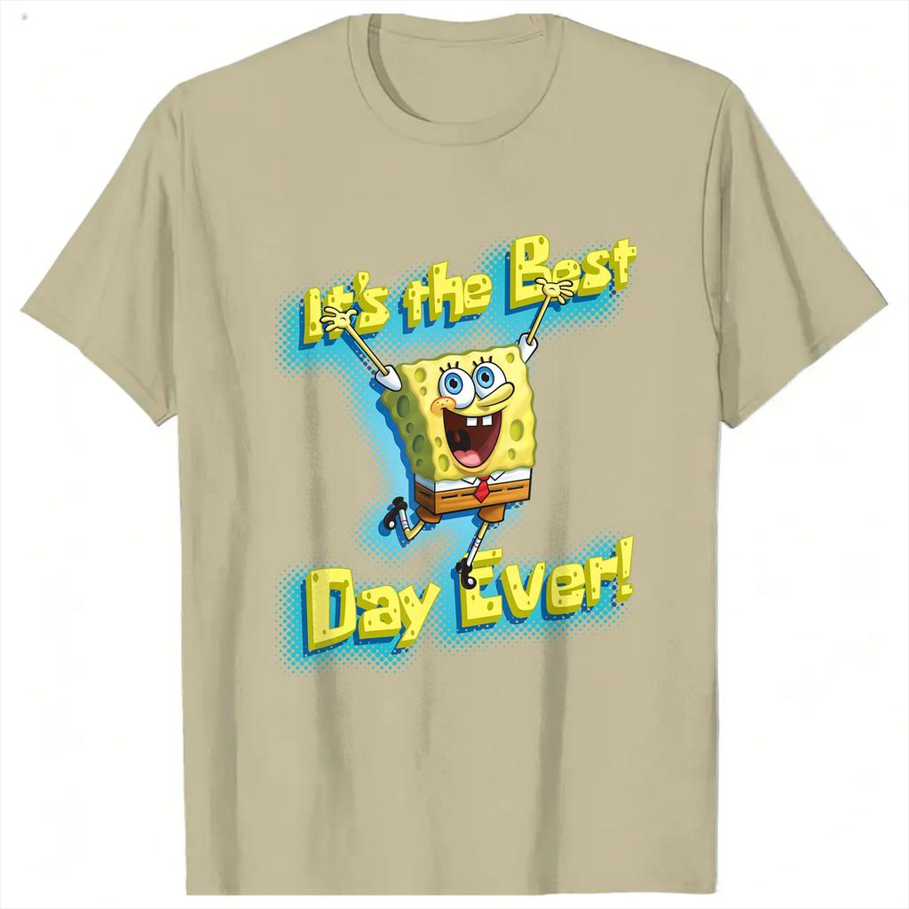 Spongebobs Its the Best Day Ever TShirts Unisex Novelty 100 Cotton Tee Shirt Crewneck Short Sleeve T Shirts Unique Clothing