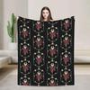 Hollow Knight Themed Flannel Blanket Warm Winter Throw for Couch Sofa Bed Aesthetic Cover for Girls and Boys