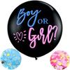 36" Black Gender Reveal Balloon - Baby Reveal Party Decoration