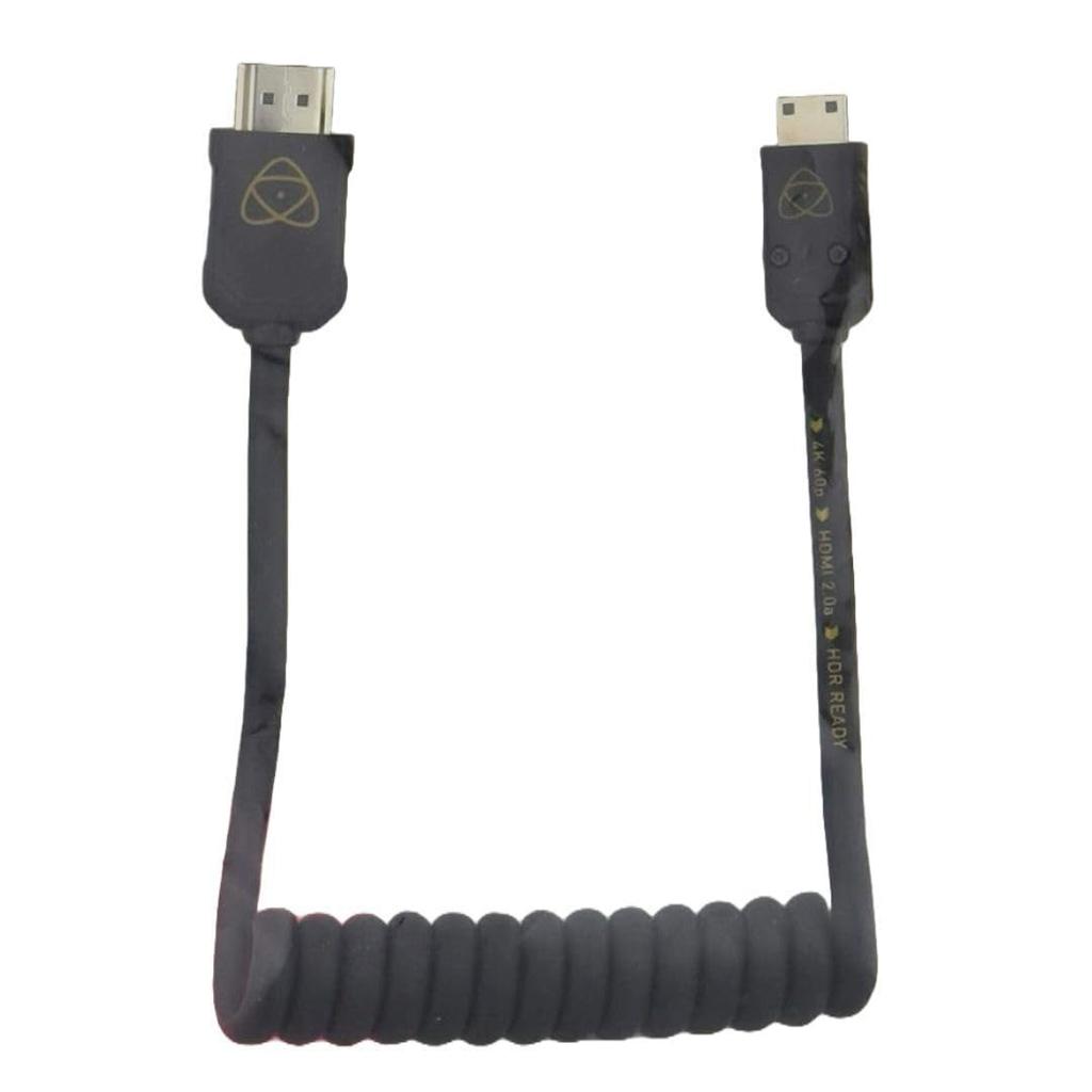 ATOMOS ATOMFLEX PRO HDMI COILED CABLE to Full HDMI Compatible Cable ATOM4K60C3 (Mini 30cm) 2.0