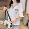 Navava Women Label PoinT Collar ShorT Sleeve T shirT nT2614