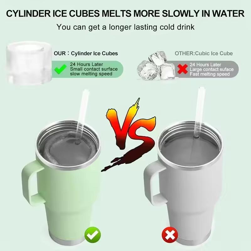 3-Grid Ice Mold For Stanley Cup Silicone Large Capacity Ice Grid Mold Easy Demolding Ice Making Mold Creative Household Ice Mold 6