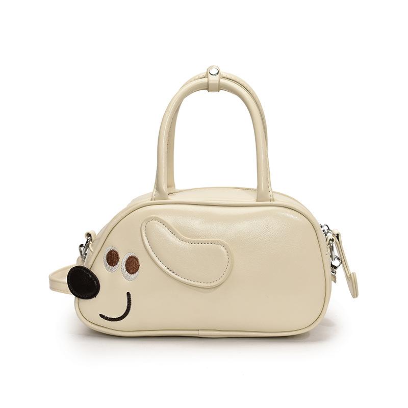 

Сумка-тоут для женщин с собакой таксой, новая однотонная сумка через плечо белый