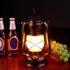 Vintage Hurricane Lantern Rechargeable and Battery Powered Metal Hanging Lantern with Dimmer Switch
