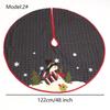48 Inch Christmas Tree Skirt Decorative Floor Cover Holiday Home Decor American Style Semi-Handmade