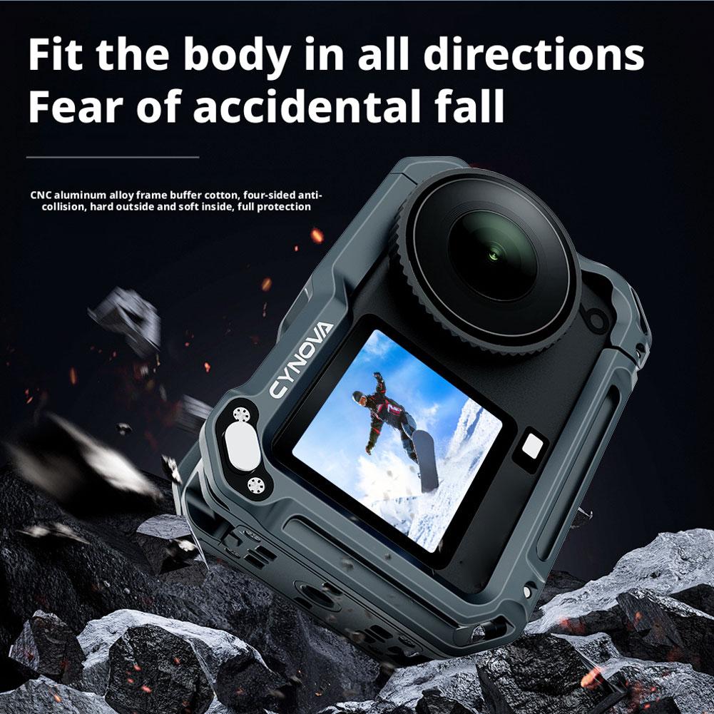 For DJI ACTION 6 Metal Rabbit Cage Sports Camera with Accessories Metal Camera Stand Stabilizer