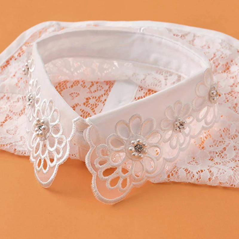 Business Women Fake Collar Shirt Detachable Collar Female False Collars Necklace Dress Lapel Blouse Top Faux Collar