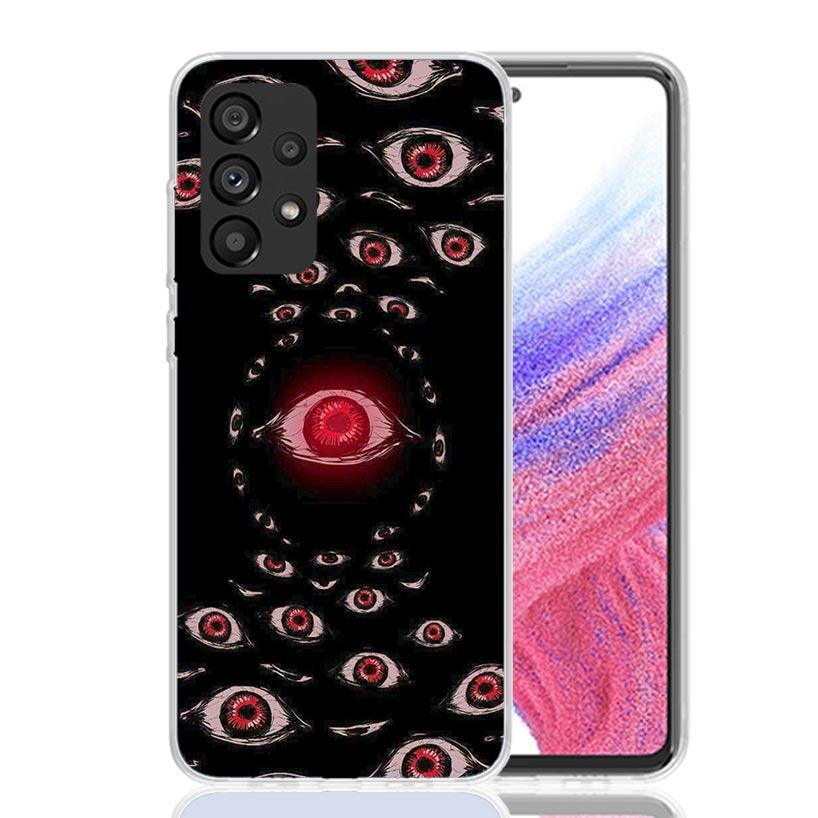 Scary Face Eyes Phone Case For Samsung Galaxy A17 A16 A14 A15 A13 A57 A56 A54 A55 A53 A37 A36 A34 A35 A33 A26 A24 A25 A23 Galaxy