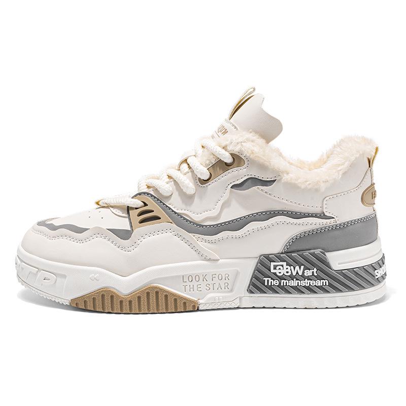 Adidași Casual de Iarnă cu Glezne Înalte pentru Bărbați Plus Size, Căptușiți cu Fleece