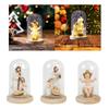 Christmas Nativity Scene Artwork Gift Decoration with Light Holy Family Nativity