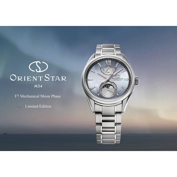 Orient RK-AY0201A (עכשווי M34 F7 Mechanical Moon Phase מתכת גברים מוגבלת) שעון עגול