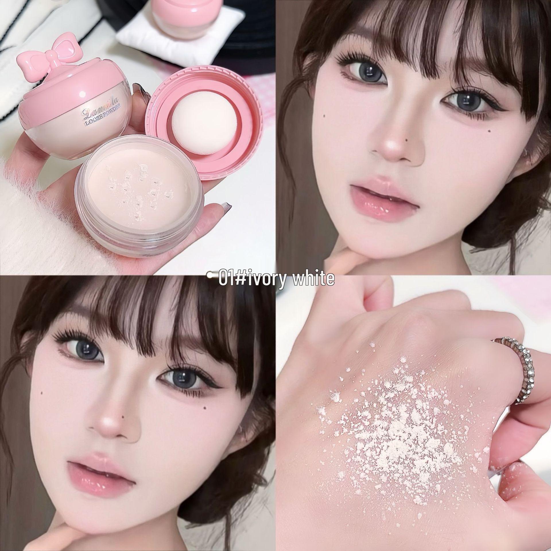 24-Hour Transparent Loose Setting Powder: Natural, Low-Saturation, Long-Lasting Contour & Concealer.