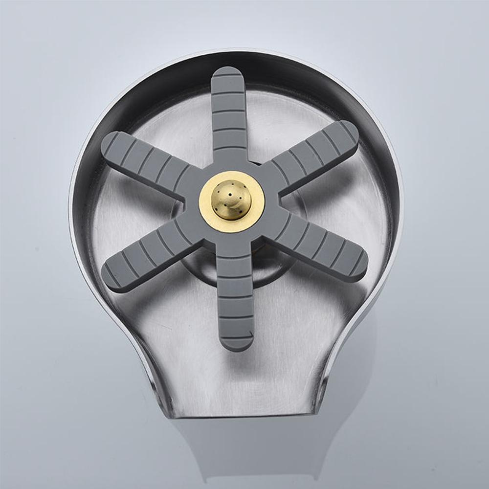 OEM FSH Automatic Glass Cup Washer Sink Stainless Steel Kitchen Sink Bottle Rinser Brush for Cleaning Cups