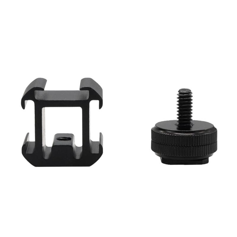 Camera Hot Shoe Mount Adapter Video Triple Cold Shoe Bracket Light for LED Monitor Microphone Studio Flash Video