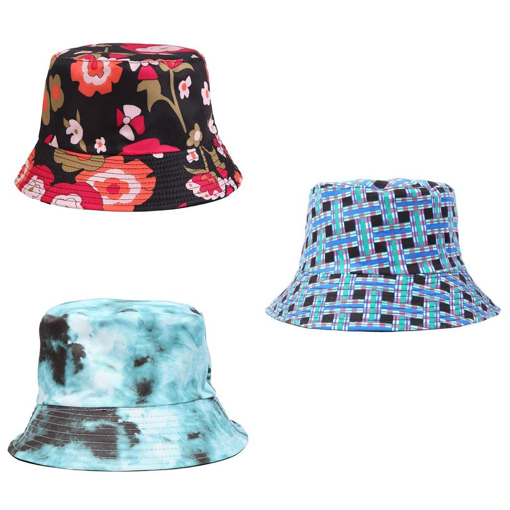 Trendy Flower Patterned Fisherman Hat Sun Hat Breathable Polyester