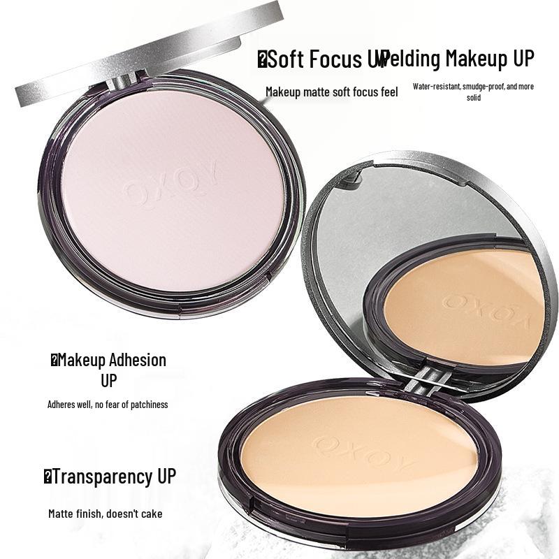 QXQY Soft Velvety Long-Lasting Matte Setting Powder for Brightening and Skin Tone Correction