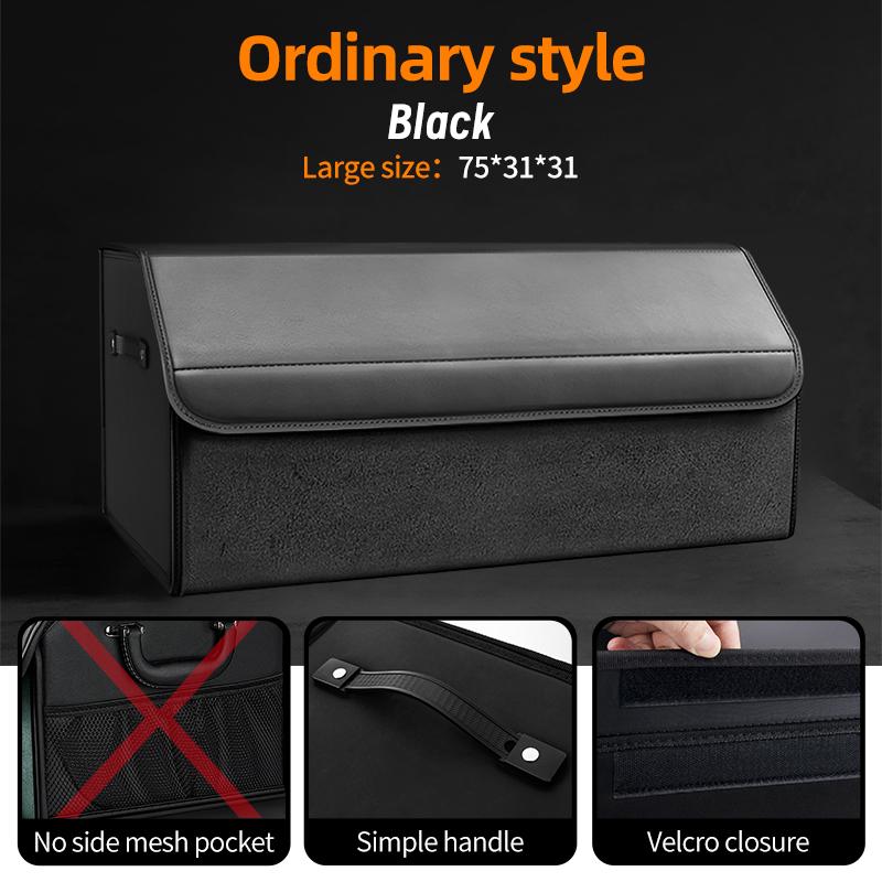 Auto Wildleder Kofferraum Organizer Große Kapazität Leder Faltbare Aufbewahrungsbox Tragbar Multifunktional Werkzeug Organizer Auto Zubehör