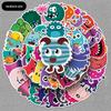 50 Little Monster Cartoon Suitcase & Laptop Stickers - Trendy Decorative Set