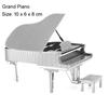 3D Metal Assembled Model DIY Jigsaw Puzzle Instruments Piano Guitar Drum Cello Bass Model Handicrafts Desktop Ornament Toy Gift