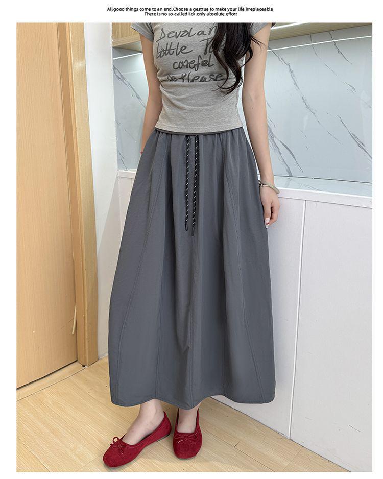 Vintage A-Line Midi Skirt for Women - Spring/Summer 2025